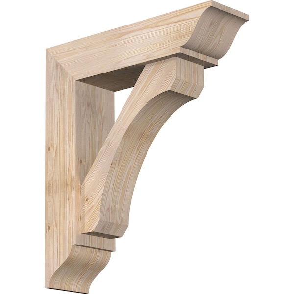 Ekena Millwork Legacy Traditional Smooth Bracket w/ Offset Brace, Douglas Fir, 7 1/2"W x 28"D x 32"H BKT0806X28X32LEC01SDF - main